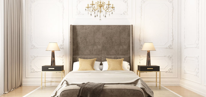 dormitorio cama almohadas estilo francéss