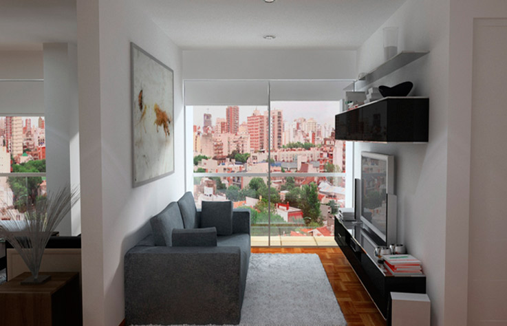 SALA DE ESTAR, DEPARTAMENTO - MALECÓN BERLIN
