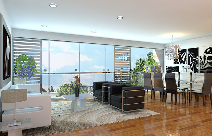 SALA COMEDOR, DEPARTAMENTO - PROYECTO MAR ITALIA