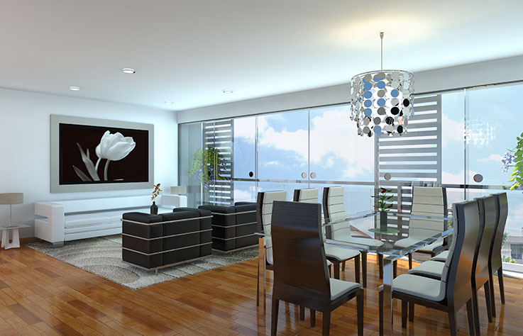 SALA COMEDOR, DEPARTAMENTO - PROYECTO MAR ITALIA