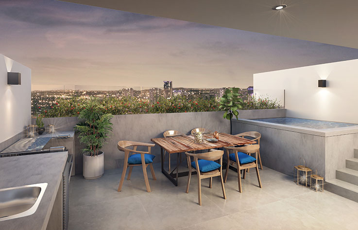 TERRAZA CON PISCINA, DEPARTAMENTO - PASEO PARQUE GRAÑA