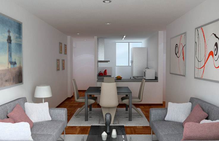 SALA COMEDOR CON KITCHENETTE, DEPARTAMENTO - PATRIOTAS